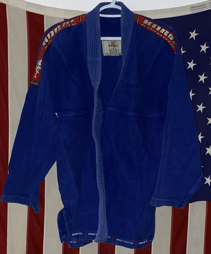 Koral Kimono Top A2 Blue Men’s Medium Adult Jiu Jitsu BJJ Official Training