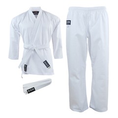 DXM Kids Karate Gi Poly Cotton Preshrunk Karate Martial Arts Uniform w/FREE Belt