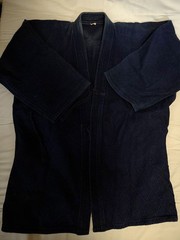 Japanese Kendo Gi Jacket Uniform 3pcs Sashiko Aizome Indigo Dyed No 2