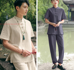 Women Men Cotton Linen Tai Chi Kung Fu Suit Morning Exercise yoga Clothing Sets