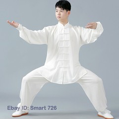 Unisex Chinese Tai Chi Suit Kung Fu Shirt+Pants Wushu Uniform Martial Art Loose