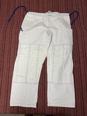 MENS USED ADIDAS JUI JITSU WHITE COTTON GI PANTS BJJ SET SIZE A2