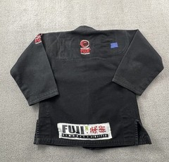 Fuji Gi Top Childrens Size C1 Black BJJ Jiujitsu Grappling Kids Youth Active