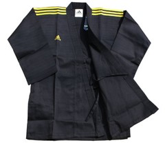 Adidas Champion 3-stripe Open Dobok/Martial Uniform/TaeKwonDo/Karatedo/Gis/Black