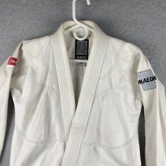 Maeda Kids BJJ Gi Jacket Size M3 White Jiu Jitsu Performance MMA Karate Utility
