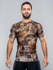 Fuji Kryptek Collab MMA BJJ Jiu Jitsu ShortSleeve Short SS Rashguard Highlander
