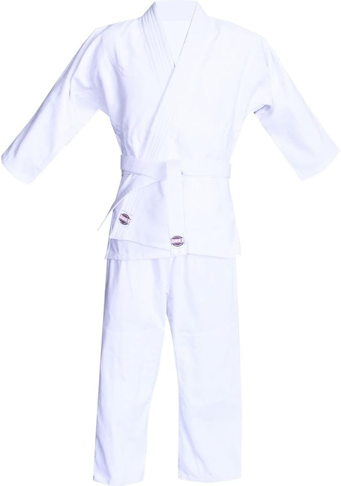 Amber Fight Gear Lightweight Karate Uniform 8oz, Polyester-Cotton Martial Arts G