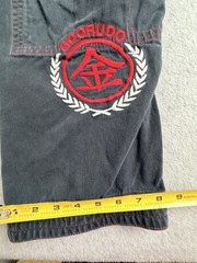 Hayabusa Mens Goorudo BJJ Martial Arts Gi Pants A4 Gray Red Training