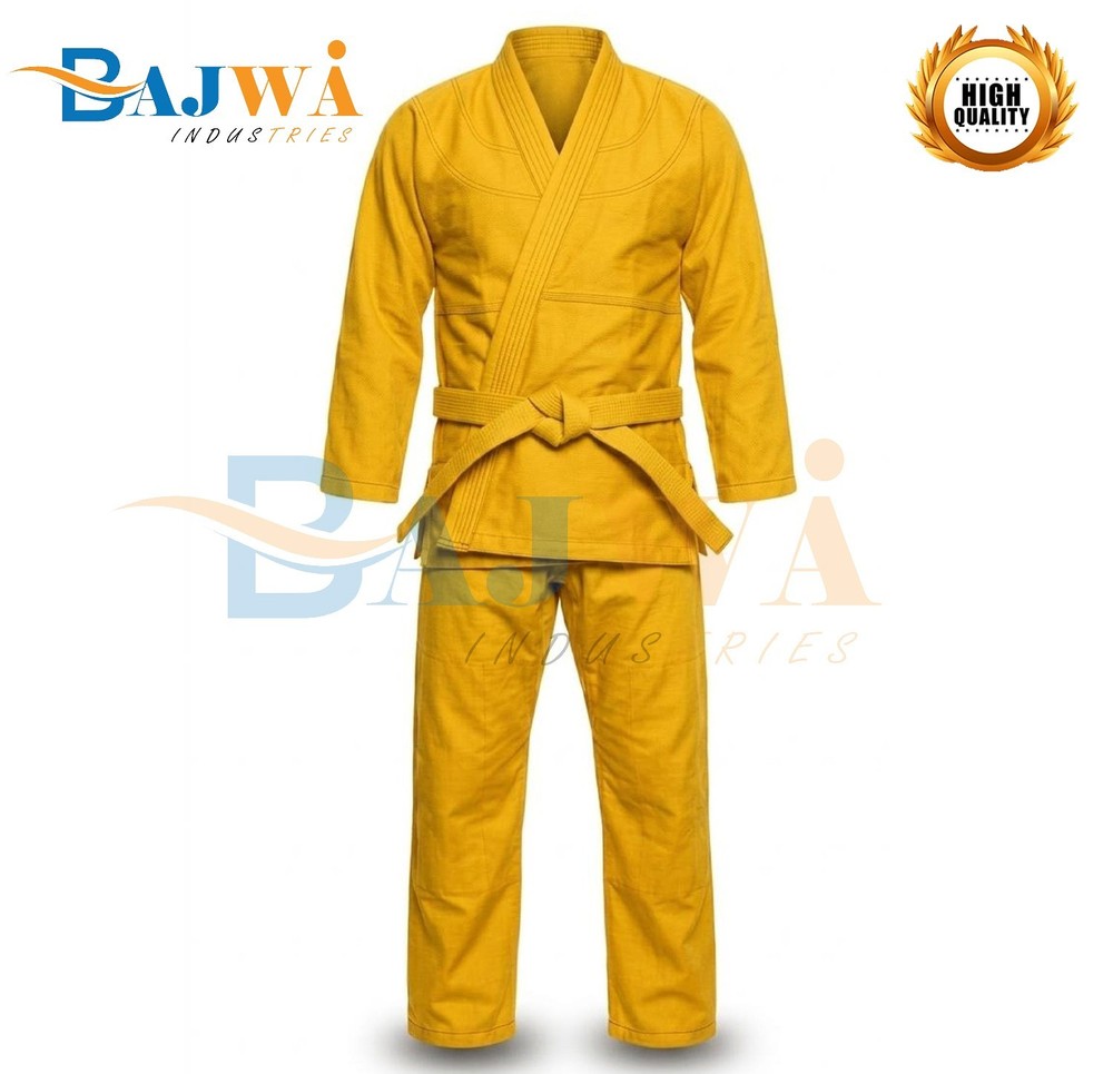 Yellow Cotton Martial Arts Gi – Jiu-Jitsu, Karate & Judo Training Uniform