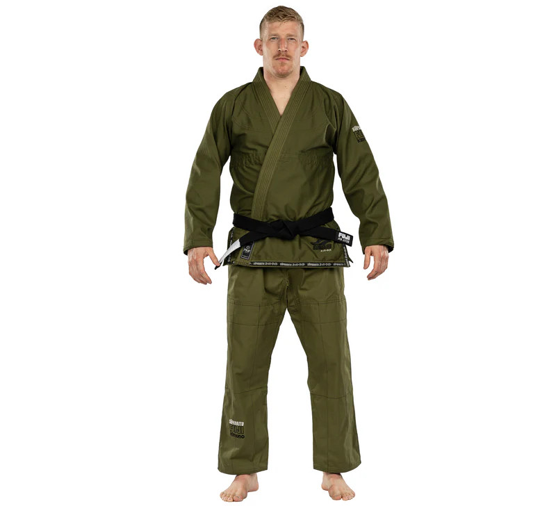 Fuji Suparaito Jiu Jitsu Gi Sz A2 BJJ Lightweight Green Khaki