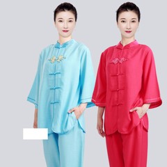 Summer Breathable Short Sleeve Kung Fu Shirts Wing Chun Training Vintage Sport