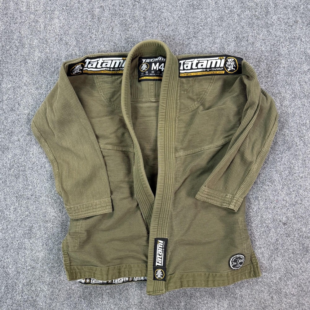 Tatami BJJ Gi Jacket Kids M4 Medium Green Checkmat Valencia Jiu Jitsu Kimono
