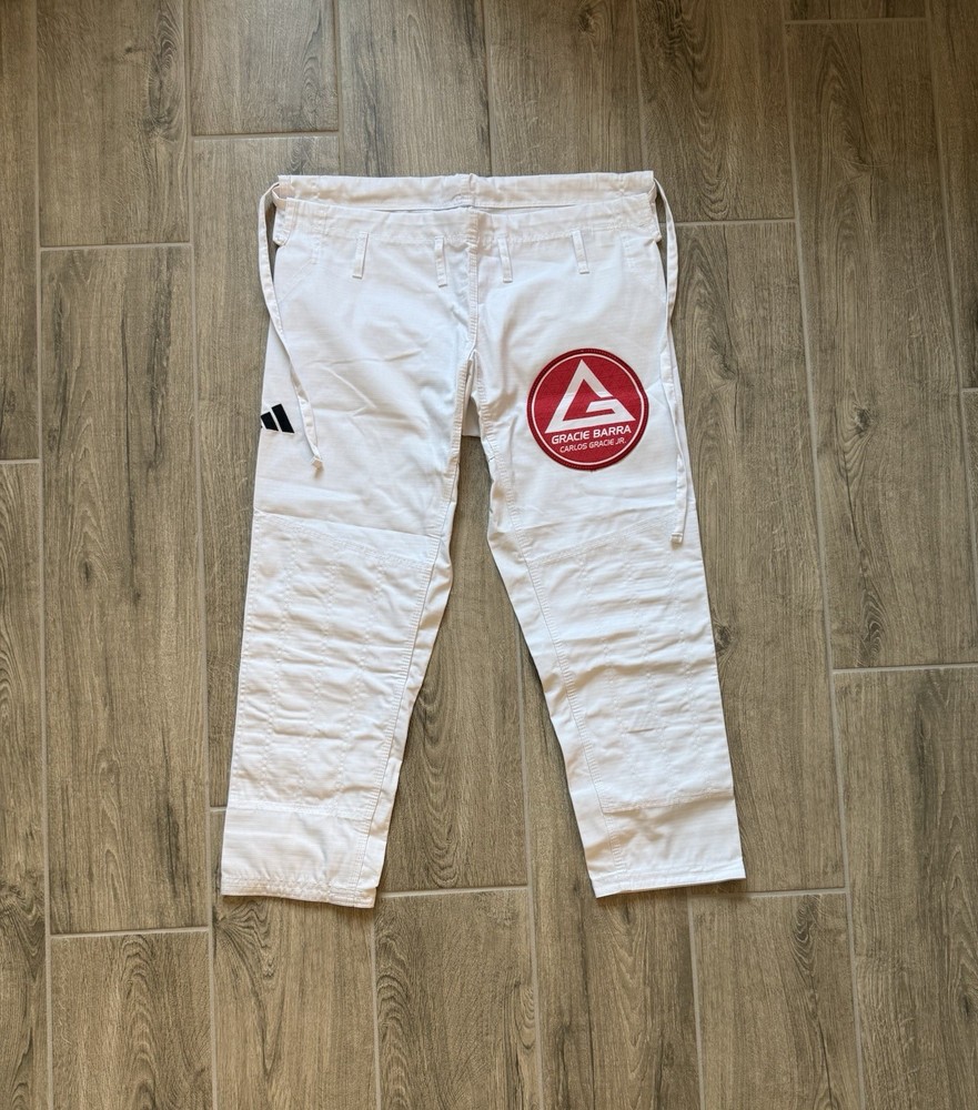 PRO LITE COMP KIMONO PANTS BY ADIDAS – WHITE (Gracie Barra Edition)