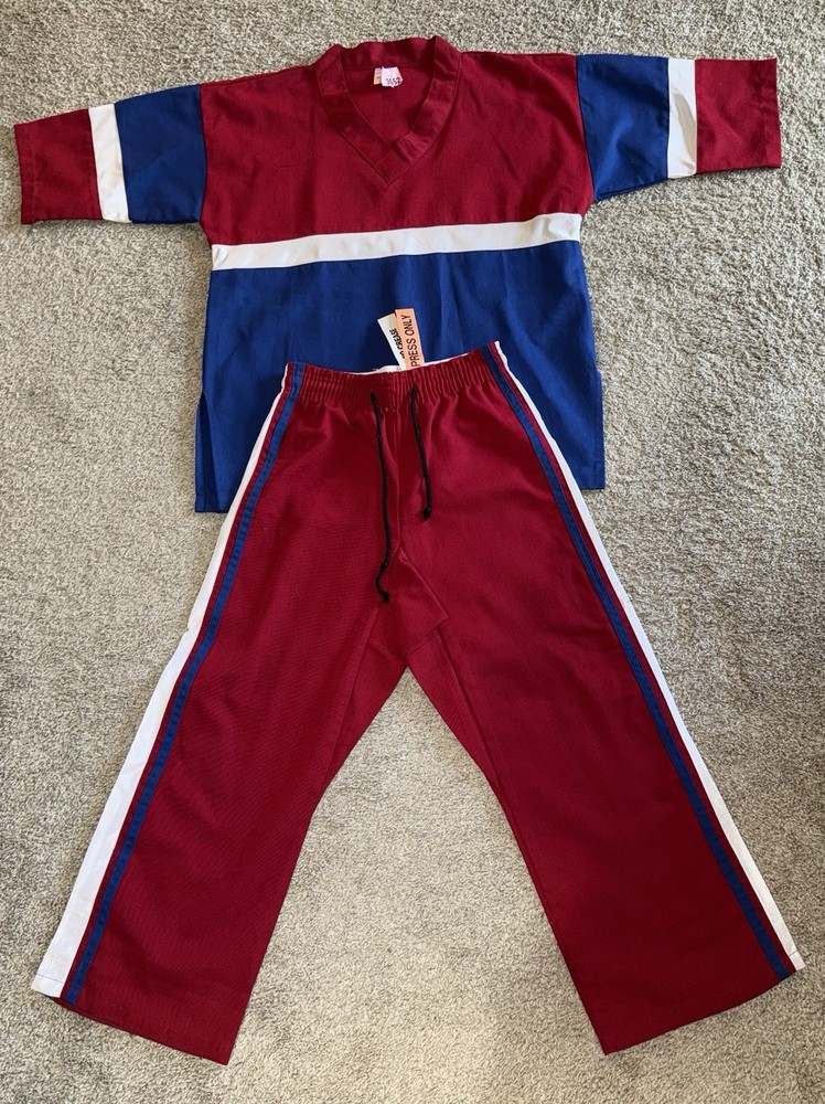 NWOT Century Martial Arts Uniform Blue, Red, & White Youth Size 2 Short Sleeve