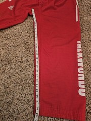 Adidas Track Pants Taekwondo Martial Arts Training Red Wide Leg Size 180 (26-34)
