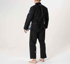 Fuji Sports Flow Tech Breathable Mens BJJ Jiu Jitsu Gi JiuJitsu Black/Blue/Grey
