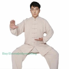 Men’s Cotton Kung Fu Tai Chi Uniform Martial Arts Wushu Taiji Wing Chun Suit New