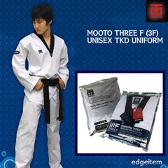 MOOTO New 3F Unisex Taekwondo Uniform Black V-Neck Male Dobok TKD