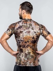 Fuji Kryptek Collab MMA BJJ Jiu Jitsu ShortSleeve Short SS Rashguard Highlander