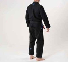 Fuji Sports Flow Tech Breathable Mens BJJ Jiu Jitsu Gi JiuJitsu Black/Blue/Grey