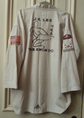 VINTAGE ADIDAS J.K. LEE TAEKWONDO USA KOREA SIZE 6 UNIFORM TOP ONLY – USED