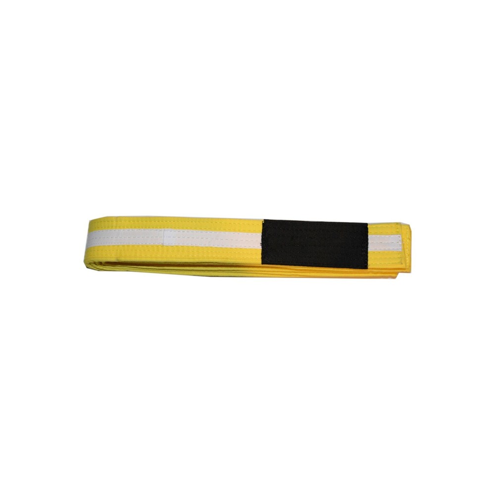 Youth Brazilian Jiu Jitsu Belt Kid BJJ Yellow/White Belt Size M 100% Handmade
