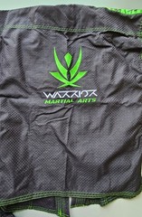 Martial Arts Gi Set Jacket & Pants Size 2 Black/Green Jui Jitsu, Karate Uniform