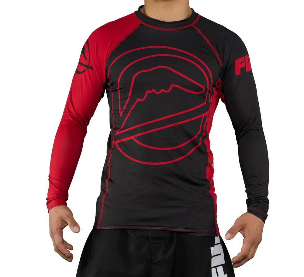 Fuji Drillers MMA BJJ Jiu Jitsu LongSleeve Long Sleeve LS Rashguard Rash – Red