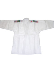 Martial Sports Premium Flag Kids Brazilian Jiu Jitsu Gi – White – Free Belt