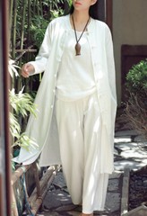 Women Vintage Tai Chi Coat Chinese Tang Suit Top Martial Arts Kung Fu Uniform