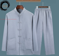 Tai Chi Clothing Kung Fu Uniform Tang Suit Men martial arts Wing Chun Linen Suit