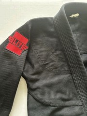 Elite BJJ GI Youth C1 Brazilian Jiu-Jitsu Gi Black/Red Set Jacket/Pant with Belt