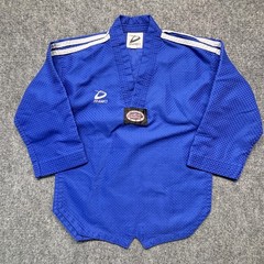 Dynamics Tae Kwon Do Gi Uniform Kids XS 0/140 Blue Jacket Pants Black Belt Club