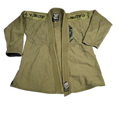 Elite Sports BJJ Gi Jacket A1 Olive Green Jiu Jitsu Kimono Top Only Lightweight
