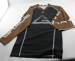 Gracie Barra Brow Rash guard Jiu-JItsu Medium Long Sleeve Shirt