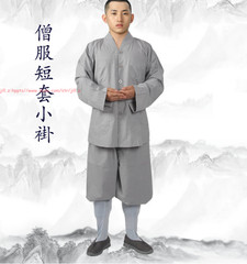 New Buddhism Meditation Lohan Uniform Unisex Monk Frock Suit Cotton Lay Clothing