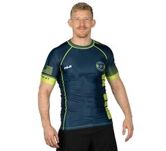 Fuji Match MMA BJJ Jiu Jitsu ShortSleeve Short Sleeve SS Rashguard – Navy Blue