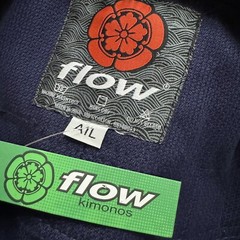 Flow Pro Mens Jui Jitsu Kimono Top Open Front Navy Blue Size A1L / A 1L