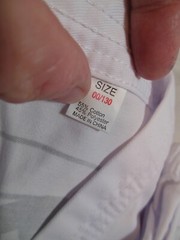 gi tae kwondo uniform NEW unused in package Size 00 / 130 elastic tie waist