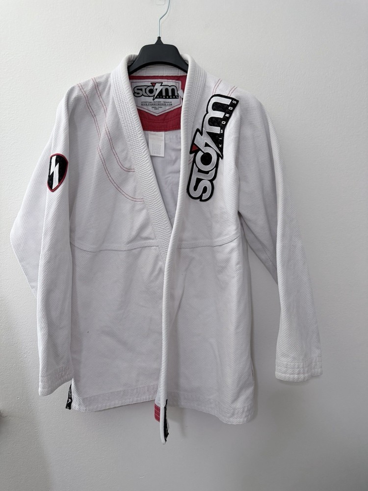 Storm Kimonos A3 White BJJ Gi Brazilian Jiu Jitsu Uniform Jacket Pants Adult