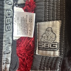 SBG Gi Youth Child Black C2 Straight Blast Gym MMA Martial Arts JuJitSu