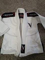 VECTOR SPORTS Attila Series PREMIUM FIGHT GEAR White BRAZILIAN JIU JITSU K1 C18