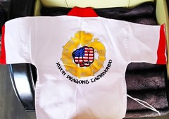DINAMICS Martial Arts AN’S TAEKWONDO Shirt/SHORT Kids White/RED SET SIZE 000/120