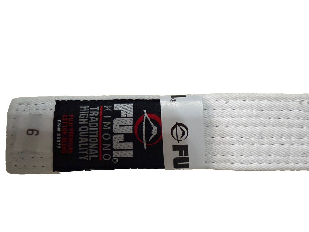 Fuji Kimono White Martial Arts Belt Size 6 Cotton Blend Karate Judo BJJ Uniform