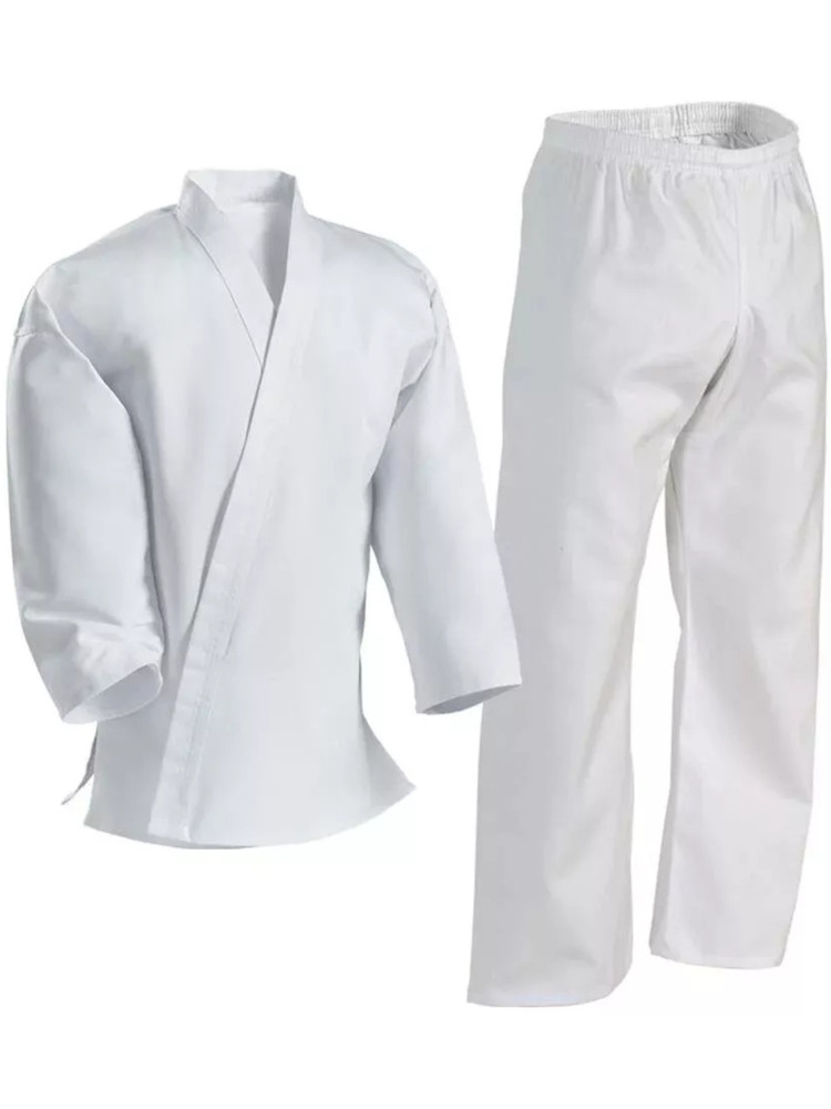 Thapur Sports Elite Lightweight Karate/Taekwondo Uniform Gi – White – Free Belt