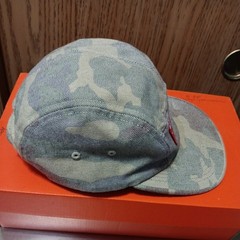 SUPREME Washed Out Twill Camo Camp Cap SS19