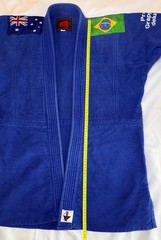 Blue BJJ Gi – Brazilian Jiu Jitsu Uniform with Gracie Barra White Belt & Patches