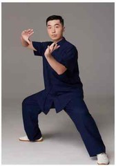 Short Sleeve Kung Fu Shirts Vintage Sport Tops Martial Arts Tai chi Uniform