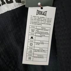 Everlast Martial Arts Gi Kimono Sz A2 Black Jacket