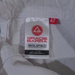 Gracie Barra Kimono Jiu-Jitsu Gi Pants Unisex A3 White Uniform Drawstring